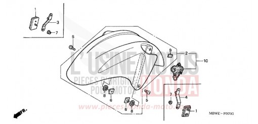 KOTFLUEGEL, VORNE CBR600FR2 de 2002